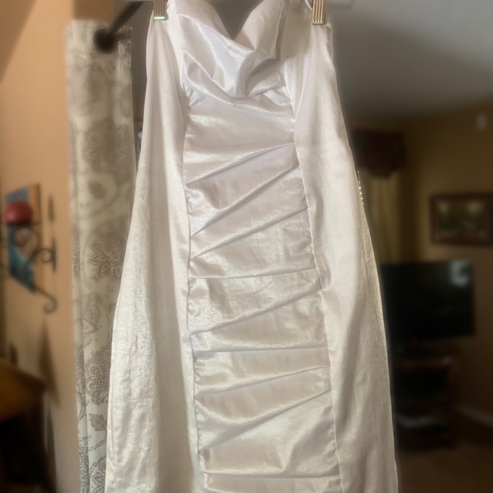 White mini dress